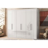Guarda Roupa 6 Portas e 2 Gavetas Venice Branco - Demóbile