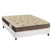 Cama Box Casal: Colchão Espuma D33 Orthoflex Comfortpedic Line + Base CRC Courano White(138x188)