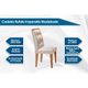 Conjunto: Mesa Sala Jantar Londrina Tampo Madeirado c/ Vidro 180cm + 6 Cadeiras Imperatriz Imbuia/Bege - Rufato
