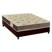 Cama Box Casal: Colchão Espuma D33 Orthoflex Comfortpedic Line + Base CRC Suede Brown(138x188)