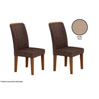 Kit 2 Cadeiras Sala Jantar Lunara  2 Un Imbuia/Linho Turim - Rufato