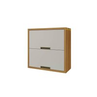 Armário Aéreo Cozinha Modulado  Imperatriz c/ 2 Portas Freijo/Off White - Nesher