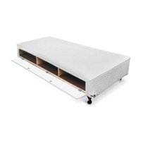 Cama Box Closet Solteiro  Poli Tecido White (78x188x27) - Castor