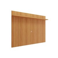 Painel Quarto p/TV até 70 Pol Trend 100% MDF Ripado c/ Prateleira 180x135cm Nature - Permóbili