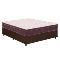 Cama Box Viúva: Colchão Espuma Ortobom D28/EP Anatômico Airtech 60 + Base CRC Courano Brown(128x188x18)