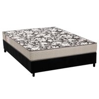 Cama Box Casal: Colchão Espuma Ortobom Physical Ultra Resistente + Base CRC Suede Black(138x188)