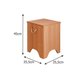 Conjunto: Mesa de Cozinha Grace Tampo Madeirado 90cm Canto Reto + 4 Bancos Kim Nature/Cinza - Cimol