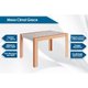 Conjunto: Mesa de Cozinha Grace Tampo Madeirado 90cm Canto Reto + 4 Bancos Kim Nature/Cinza - Cimol