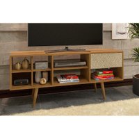 Rack para TV R1462 1 Gaveta até 65 Polegadas Natural/Palha - Tecno Mobili