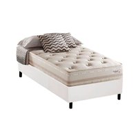 Cama Box Solteiro: Colchão Molas Herval Maxspring Scotland + Base CRC Courano White(88x188)