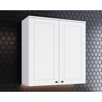 Armário Aéreo p/ Cozinha Americana 2 Portas 80cm Branco - Henn