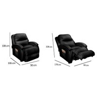 Poltrona Reclinável p/ Sala Divino Urbany Zero Wall Motorizada Giro e Balanço Courano Marrom - Probel