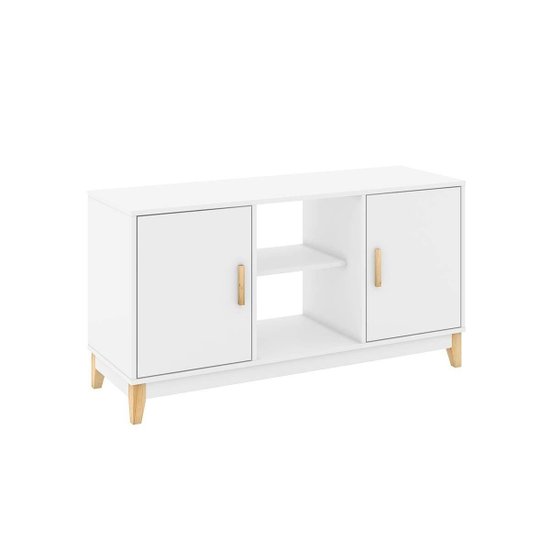 Rack para TV LE6011 até 43 Polegadas c/ 2 Portas Branco - Movelbento
