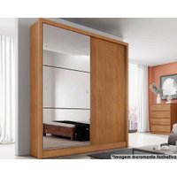 Guarda Roupa Casal 2 Portas de correr 3 Gavetas c/Espelho Thor Plus Freijo Cumaru - Novo Horizonte