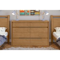 Cômoda de Quarto Urban c/ 8 Gavetas Rovere/Amêndoa - Lopas