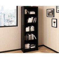 Estante Livreiro de Escritório ME4104 c/ 4 Prateleiras Preto - Tecno Mobili