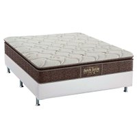Cama Box Casal: Colchão Ortopédico Probel Guarda Costas Extra Firme + Base CRC Courano White(138x188)