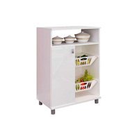 Balcão Multiuso Cozinha  Fruteira FR2003 c/ 1 Porta Branco - Movelbento