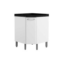 Gabinete de Cozinha Modulado Balcão Canto Oblo Evidence 7115 1 Porta c/Tampo Branco - Bertolini