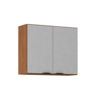 Armário Aéreo p/ Cozinha Firenze 2 Portas 80cm Amendola/Nude Prime TX - Demóbile