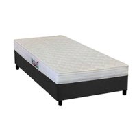 Cama Box Solteiro: Colchão Anatômico Herval AG65 Frontier + Base CRC Suede Gray(88x188)