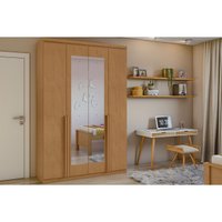 Guarda Roupa 4 Portas  e 2 Gavetas c/ Espelho Alonzo New Rovere - Lopas