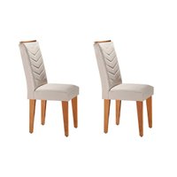 Cadeira Sala de Jantar Londrina Kit 2 Un Imbuia/Veludo Creme - Rufato