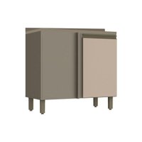 Módulo Cozinha Henn Connect Balcão Canto Reto  1 Porta c/Tampo Duna/Cristal