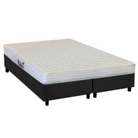 Cama Box Queen: Colchão Anatômico Herval AG65 Frontier + Base CRC Suede Gray(158x198)