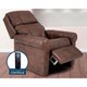 Poltrona do Papai Reclinável MH 1216 Two Way c/ Massagem Courano Marrom - Herval