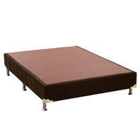 Cama Box Base Casal Americana Suede Brown (138x188x23) - Ortobom