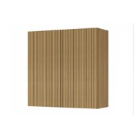 Módulo Cozinha Nesher Rainha Armário c/ 2 Portas Ripadas 80 cm Nature - Nesher