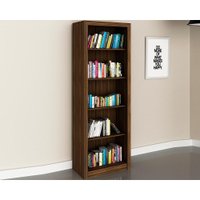 Estante Livreiro Solteiro ME4104 c/ 4 Prateleiras Nogal - Tecno Mobili