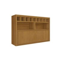 Armário Aéreo Cozinha Modulado Baronesa 1 Porta c/ Adega 120cm Freijó - Nesher