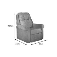 Poltrona do Papai Reclinável MH 1216 Two Way c/ Massagem Suede Castor - Herval