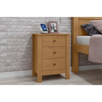 Mesa Cabeceira Casal Maggiore c/ 3 Gavetas Rovere/Amêndoa - Lopas