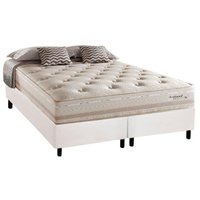 Cama Box King: Colchão Molas Herval Maxspring Scotland + Base CRC Courano White(193x203)