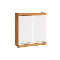 Armário Aéreo Cozinha Modulado  Burguesa c/ 2 Portas Freijó/Branco - Nesher