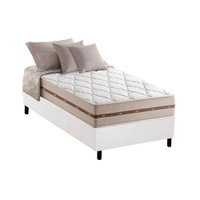 Cama Box Solteiro: Colchão Molas Ensacadas Anjos MasterPocket Classic + Base CRC Courano White(88x188)