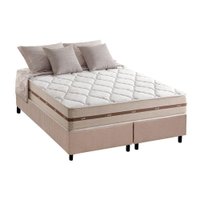 Cama Box King: Colchão Molas Ensacadas Anjos MasterPocket Classic + Base CRC Suede Clean(193x203)