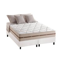 Cama Box Queen: Colchão Molas Ensacadas Anjos MasterPocket Classic + Base CRC Courano White(158x198)