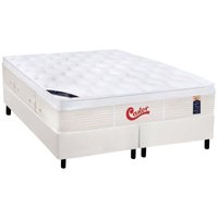 Cama Box King: Colchão Molas Pocket Ensacadas Castor  Gold Star Vitagel + Base CRC Courano White(193x203)