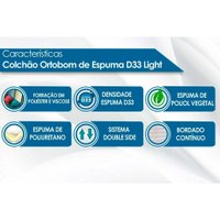 Colchão Solteiro Ortobom D33 (2un) + Bicama Elza Branco