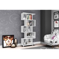 Estante Livreiro de Escritório ESM209 c/ 5 Nichos Branco - Movelbento