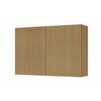 Módulo Cozinha Nesher Rainha Armário c/ 2 Portas Ripadas 120 cm Nature - Nesher