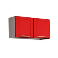 Armário Aéreo Cozinha Modulado  Colors 6000 2 Portas Branco/Vermelho - Bertolini
