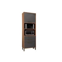 Torre Quente de Cozinha Paneleiro Syrah 2 Fornos 2 Ptas e 2 Gavs 74X225m Castanho/Chumbo - Ronipa