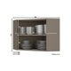 Armário Aéreo p/ Cozinha Canto Oblíquo Connect c/ 2 Portas 80cm Off White - Henn
