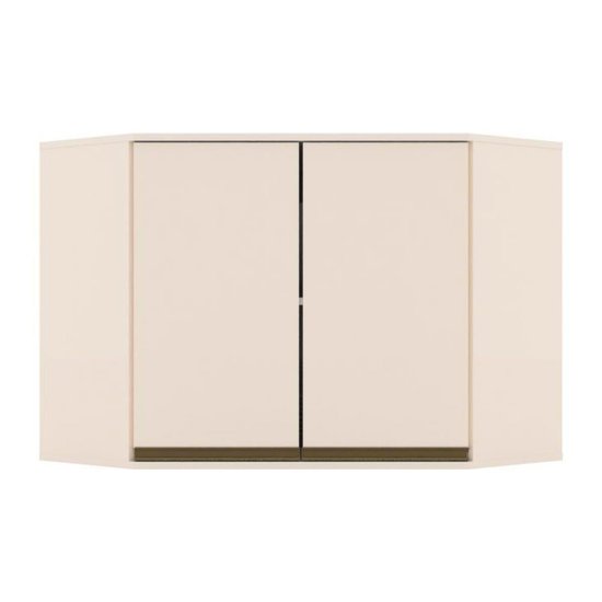 Armário Aéreo p/ Cozinha Canto Oblíquo Connect c/ 2 Portas 80cm Off White - Henn