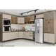Armário Aéreo p/ Cozinha Canto Oblíquo Connect c/ 2 Portas 80cm Off White - Henn